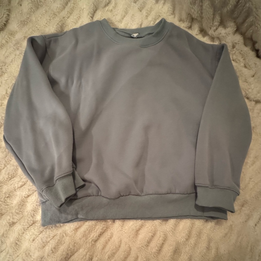 ANRABESS Blue 2 Piece Lounge Set XL Oversized Sweatshirt Shorts Matching Set - Picture 9 of 9